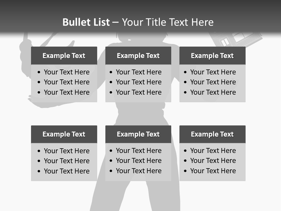 Silhouette Of A Woman Juggling Her Commitments (Vector File Also Available) PowerPoint Template