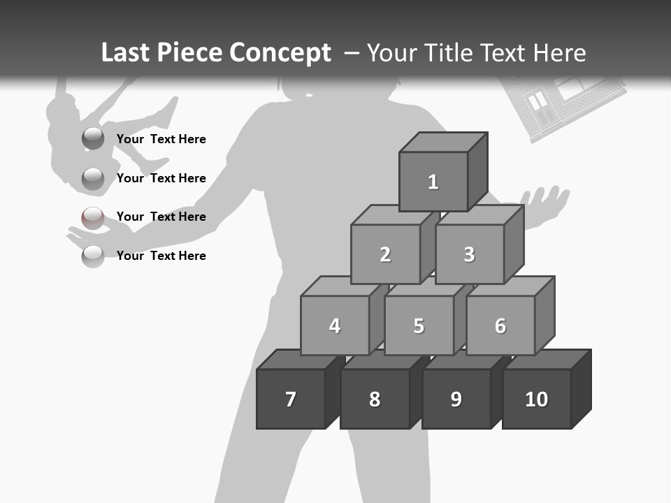 Silhouette Of A Woman Juggling Her Commitments (Vector File Also Available) PowerPoint Template