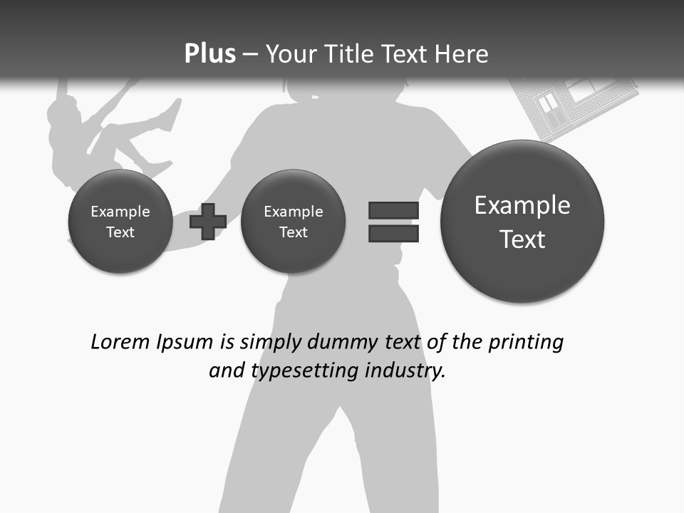 Silhouette Of A Woman Juggling Her Commitments (Vector File Also Available) PowerPoint Template