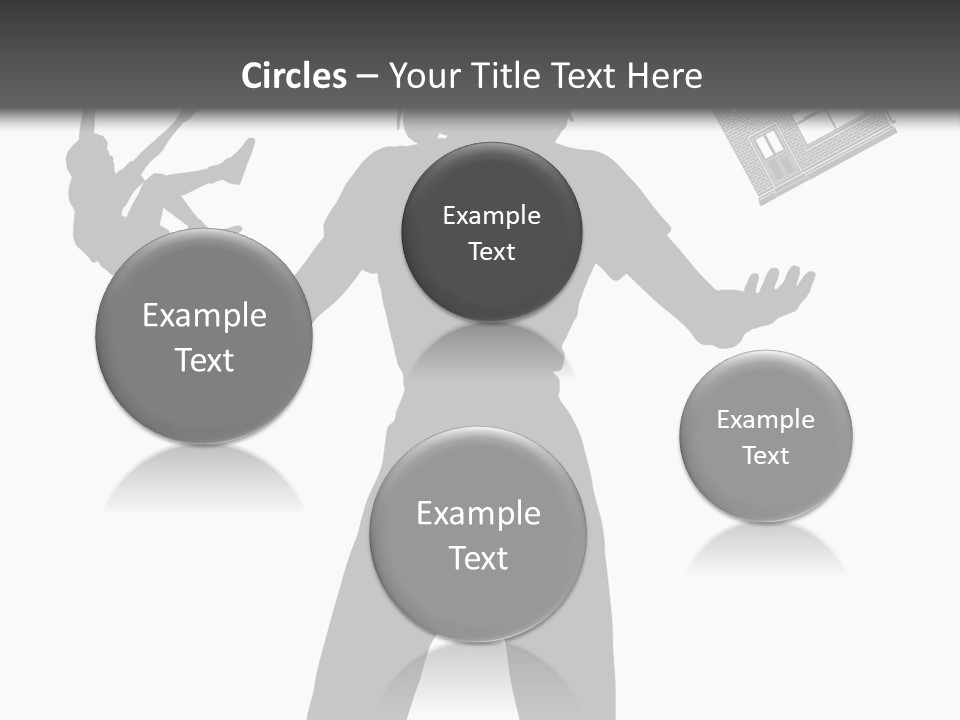 Silhouette Of A Woman Juggling Her Commitments (Vector File Also Available) PowerPoint Template