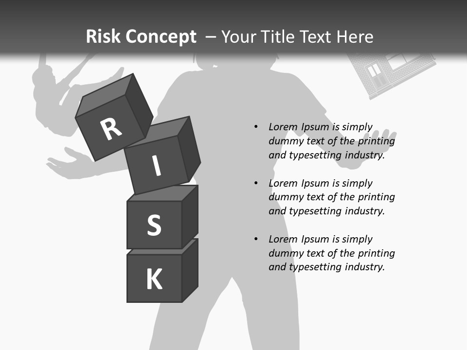 Silhouette Of A Woman Juggling Her Commitments (Vector File Also Available) PowerPoint Template