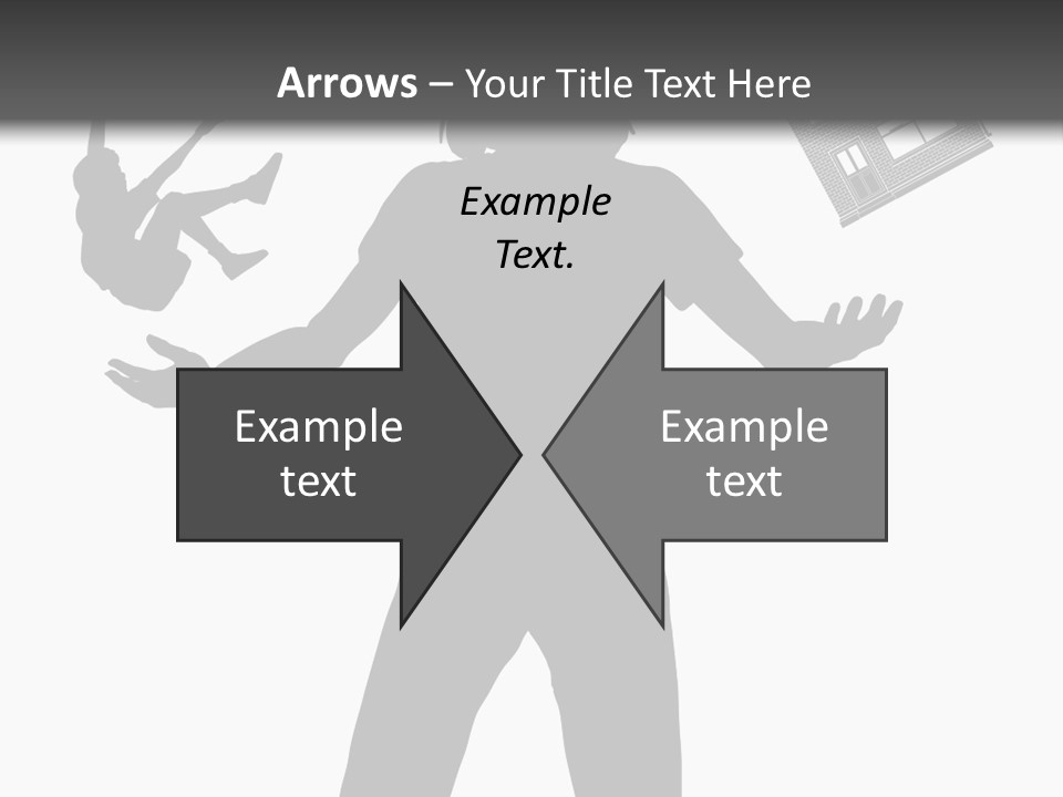 Silhouette Of A Woman Juggling Her Commitments (Vector File Also Available) PowerPoint Template