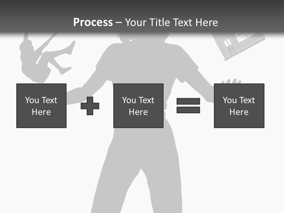 Silhouette Of A Woman Juggling Her Commitments (Vector File Also Available) PowerPoint Template