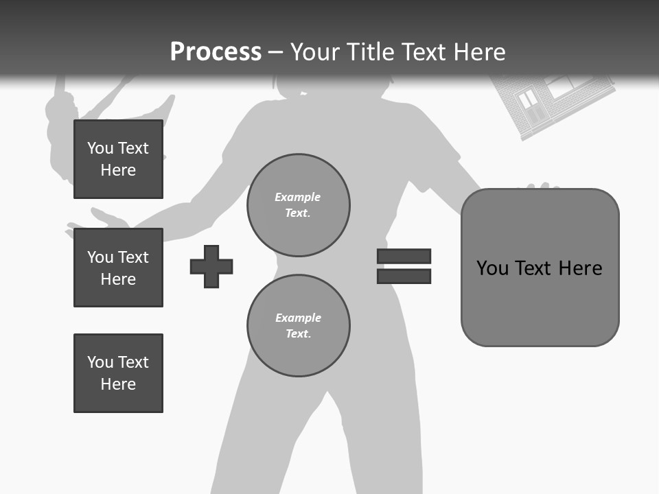 Silhouette Of A Woman Juggling Her Commitments (Vector File Also Available) PowerPoint Template