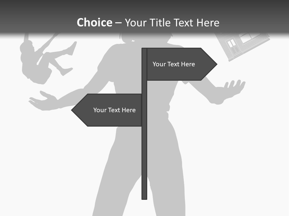 Silhouette Of A Woman Juggling Her Commitments (Vector File Also Available) PowerPoint Template