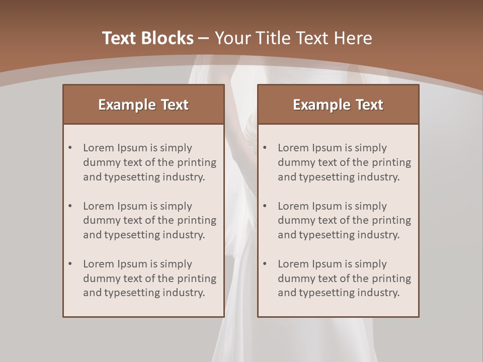 Studio Portrait Of A Young Bride Wearing White Wedding Dress With Veil, Smiling And Looking At Camera. PowerPoint Template