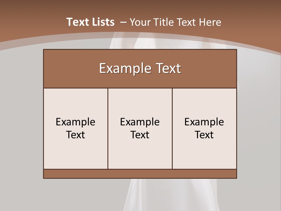 Studio Portrait Of A Young Bride Wearing White Wedding Dress With Veil, Smiling And Looking At Camera. PowerPoint Template