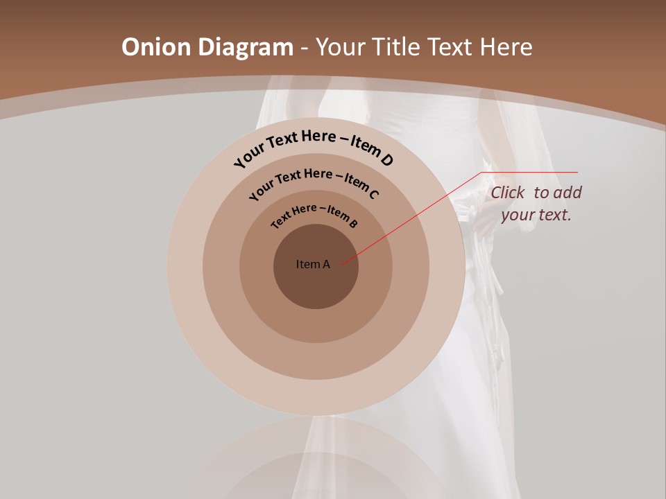 Studio Portrait Of A Young Bride Wearing White Wedding Dress With Veil, Smiling And Looking At Camera. PowerPoint Template