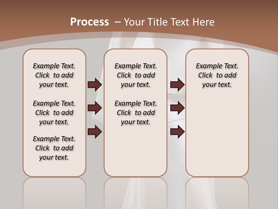 Studio Portrait Of A Young Bride Wearing White Wedding Dress With Veil, Smiling And Looking At Camera. PowerPoint Template