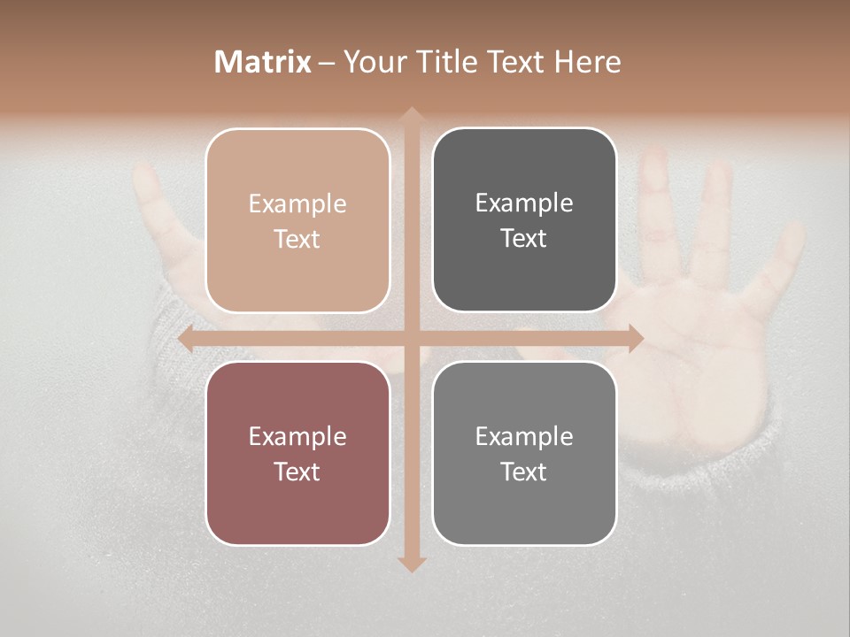 A Young Girl Trapped Behind Some Frosted Glass With Her Hands On It PowerPoint Template