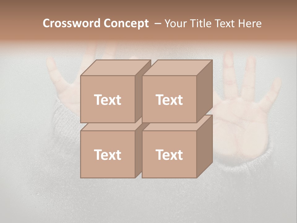 A Young Girl Trapped Behind Some Frosted Glass With Her Hands On It PowerPoint Template