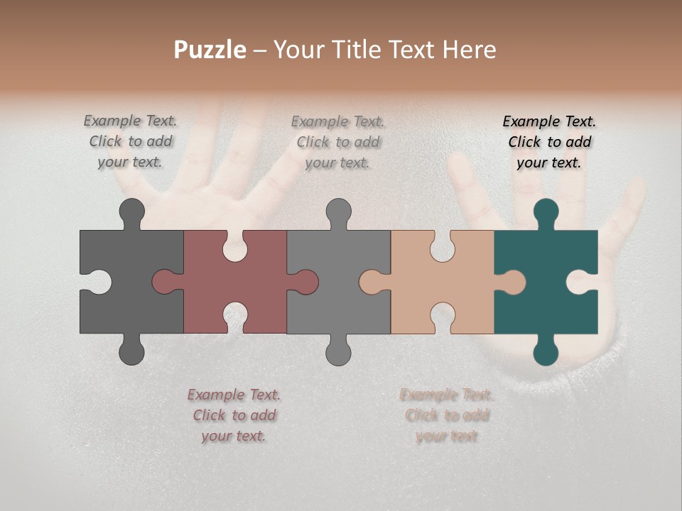 A Young Girl Trapped Behind Some Frosted Glass With Her Hands On It PowerPoint Template