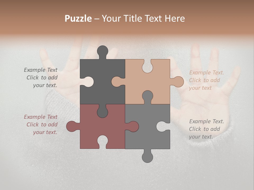 A Young Girl Trapped Behind Some Frosted Glass With Her Hands On It PowerPoint Template