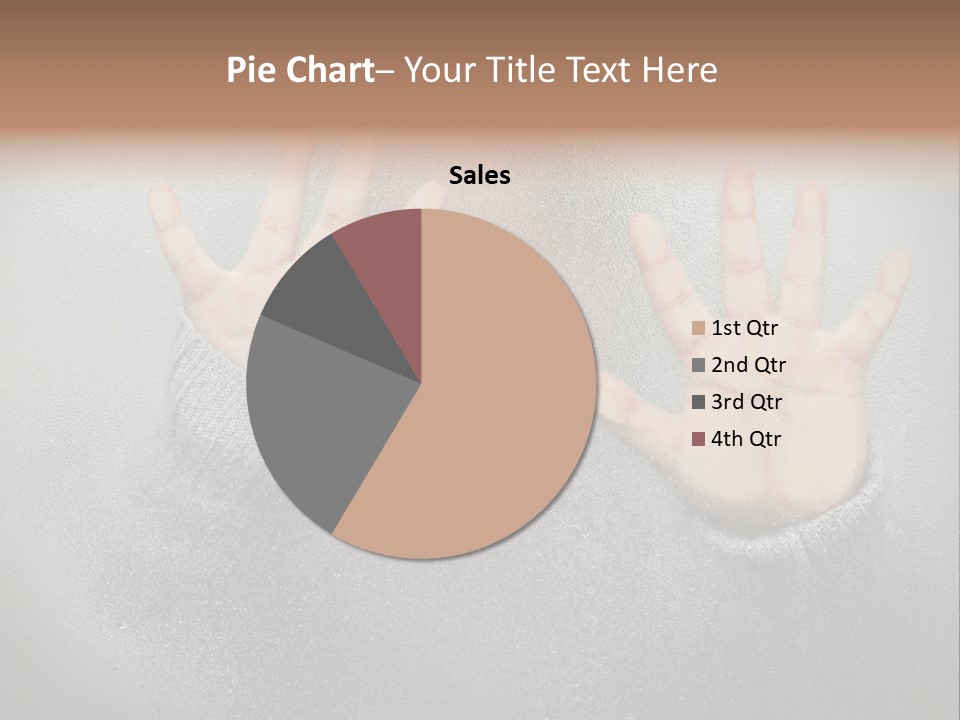 A Young Girl Trapped Behind Some Frosted Glass With Her Hands On It PowerPoint Template
