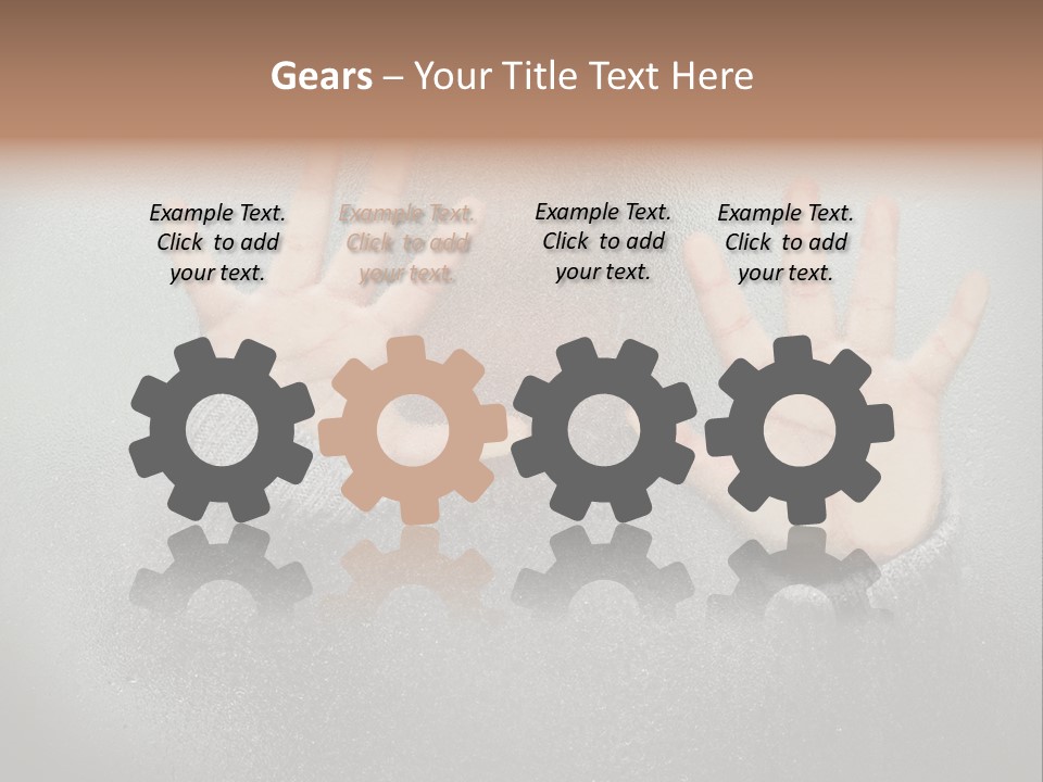 A Young Girl Trapped Behind Some Frosted Glass With Her Hands On It PowerPoint Template