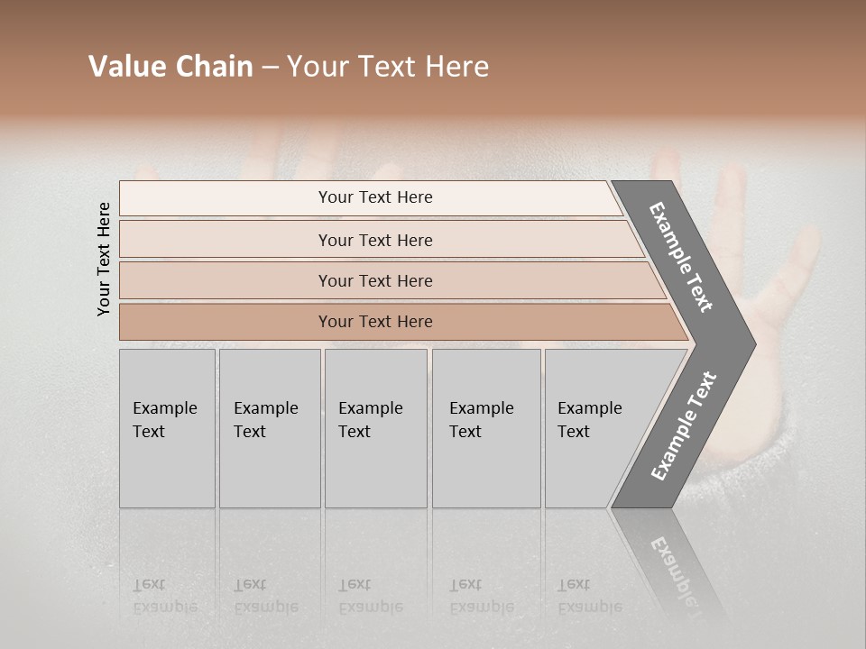 A Young Girl Trapped Behind Some Frosted Glass With Her Hands On It PowerPoint Template
