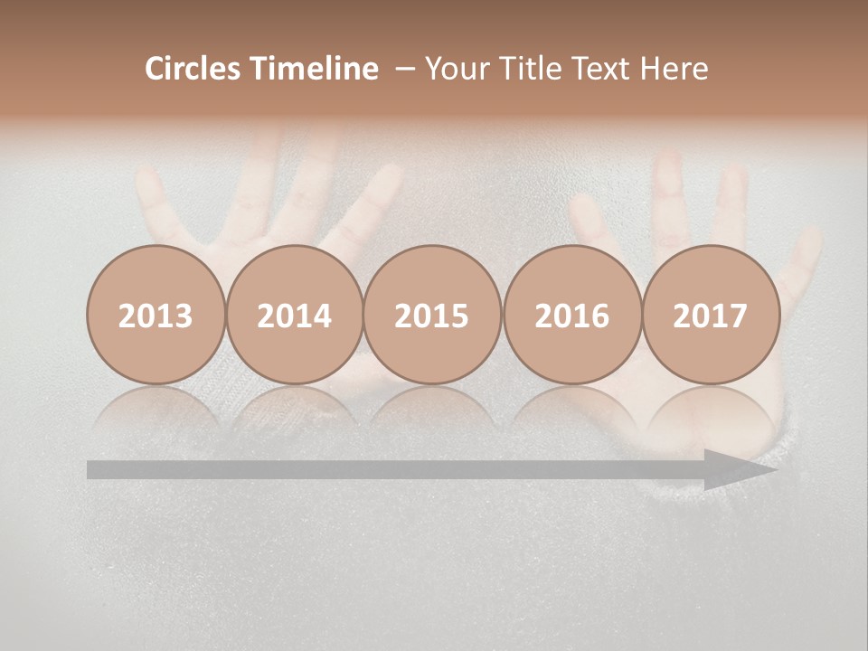 A Young Girl Trapped Behind Some Frosted Glass With Her Hands On It PowerPoint Template