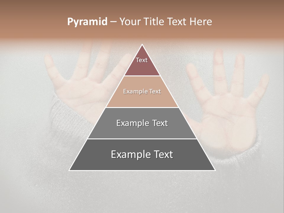 A Young Girl Trapped Behind Some Frosted Glass With Her Hands On It PowerPoint Template