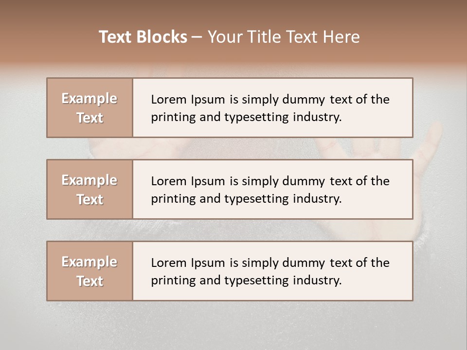 A Young Girl Trapped Behind Some Frosted Glass With Her Hands On It PowerPoint Template