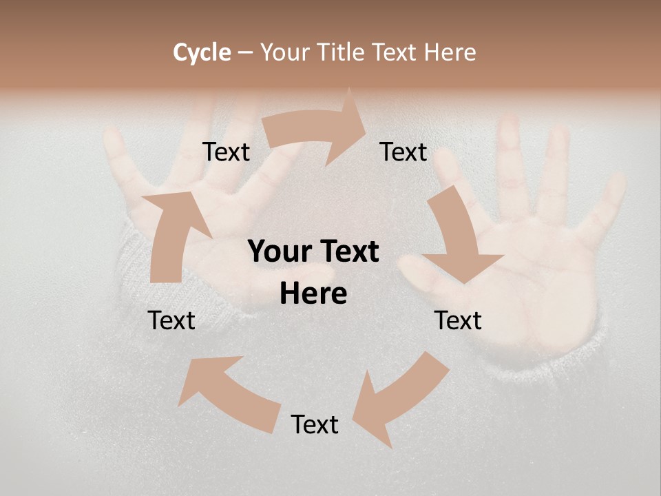 A Young Girl Trapped Behind Some Frosted Glass With Her Hands On It PowerPoint Template