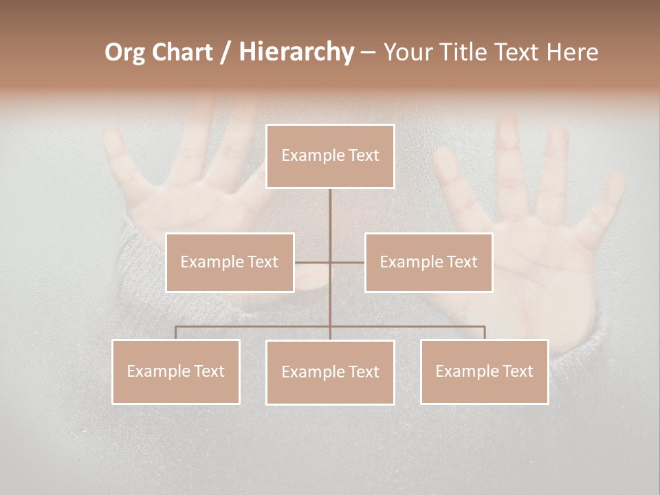 A Young Girl Trapped Behind Some Frosted Glass With Her Hands On It PowerPoint Template