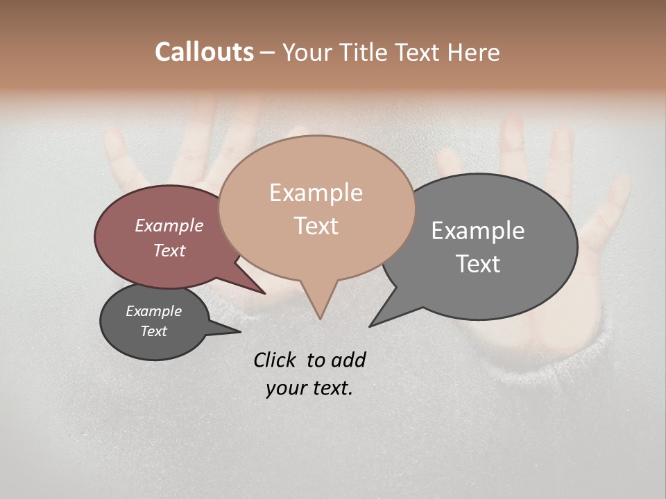 A Young Girl Trapped Behind Some Frosted Glass With Her Hands On It PowerPoint Template