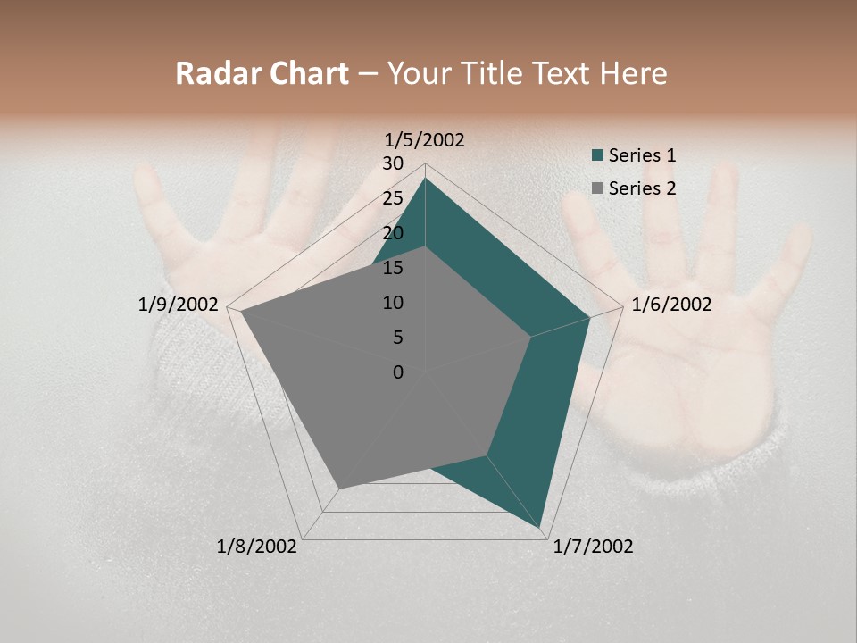 A Young Girl Trapped Behind Some Frosted Glass With Her Hands On It PowerPoint Template