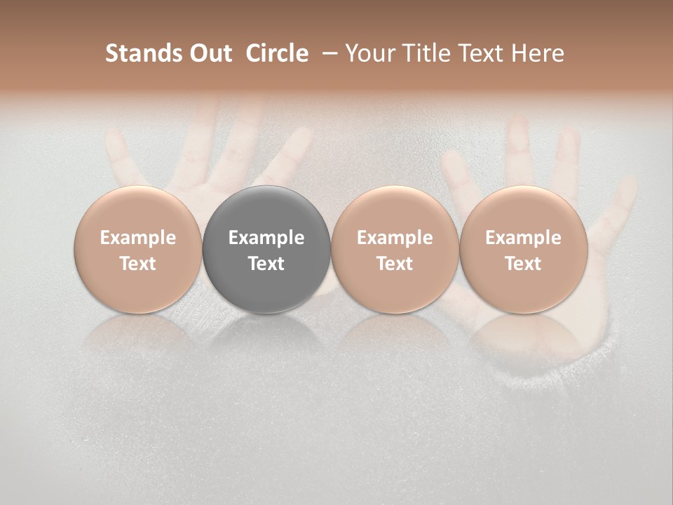 A Young Girl Trapped Behind Some Frosted Glass With Her Hands On It PowerPoint Template