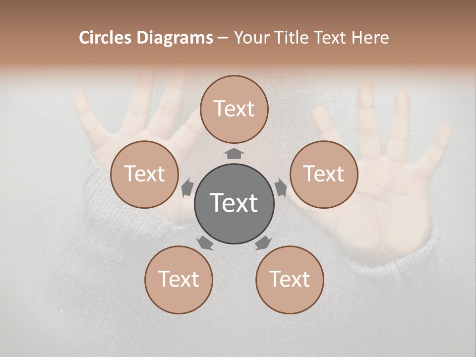 A Young Girl Trapped Behind Some Frosted Glass With Her Hands On It PowerPoint Template