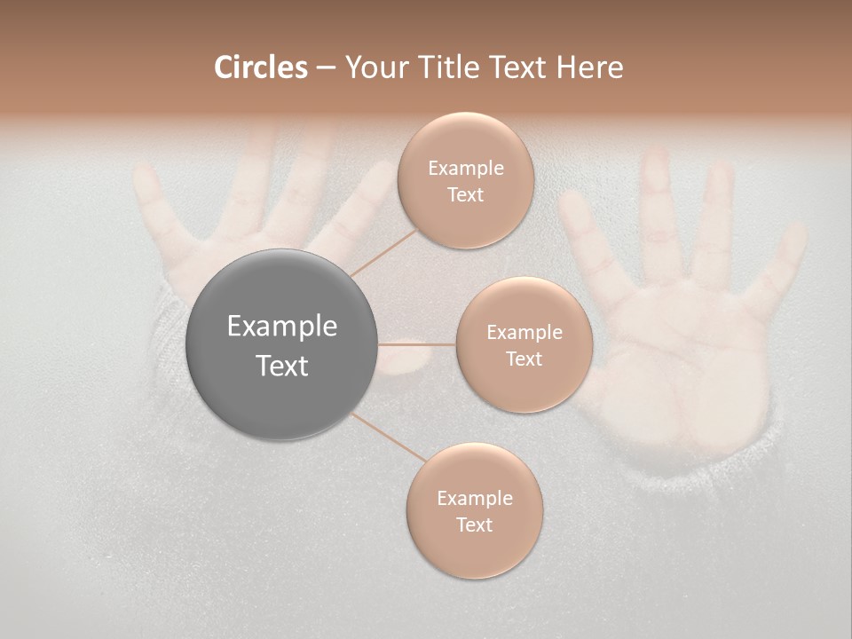 A Young Girl Trapped Behind Some Frosted Glass With Her Hands On It PowerPoint Template