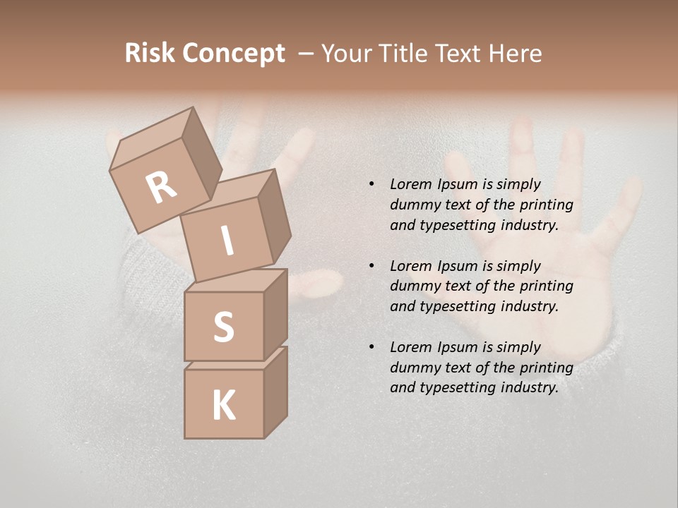 A Young Girl Trapped Behind Some Frosted Glass With Her Hands On It PowerPoint Template