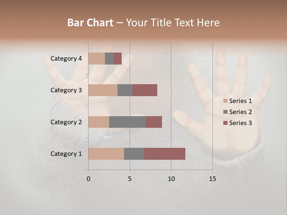A Young Girl Trapped Behind Some Frosted Glass With Her Hands On It PowerPoint Template