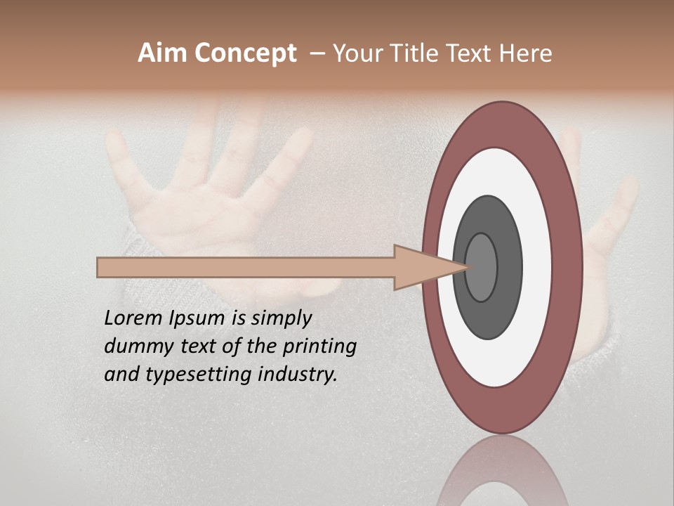 A Young Girl Trapped Behind Some Frosted Glass With Her Hands On It PowerPoint Template