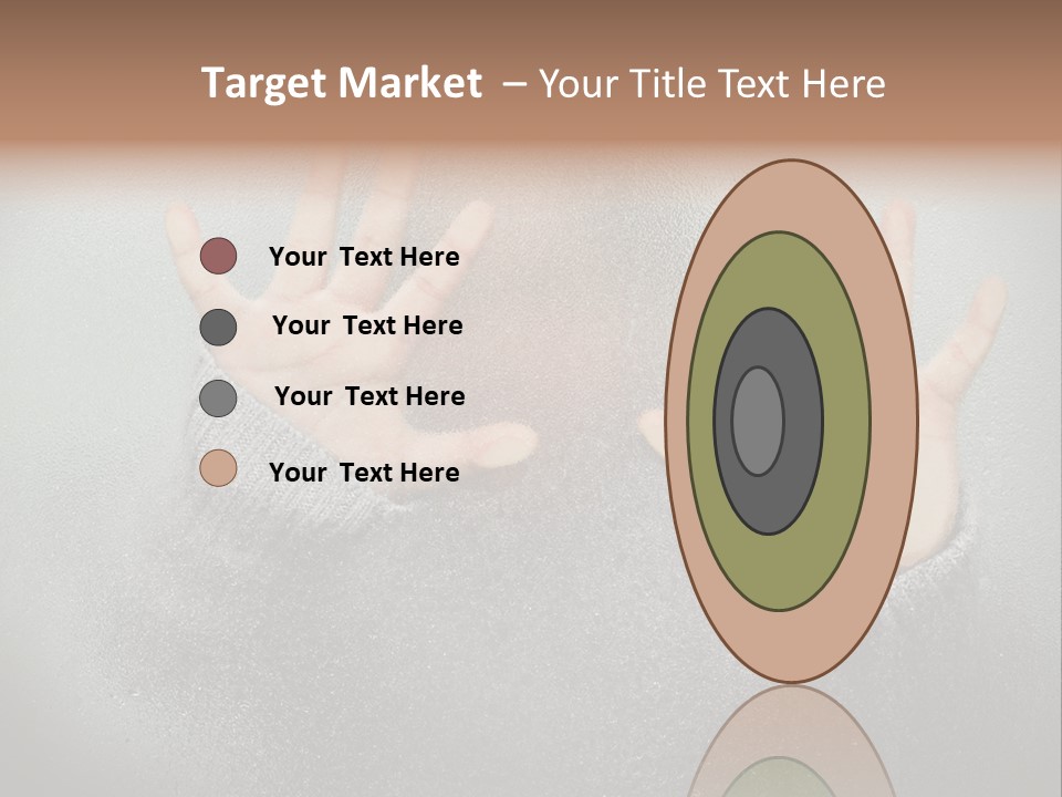 A Young Girl Trapped Behind Some Frosted Glass With Her Hands On It PowerPoint Template