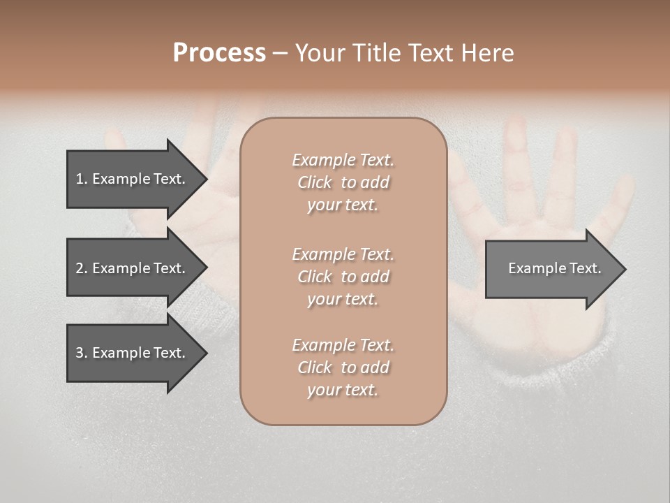 A Young Girl Trapped Behind Some Frosted Glass With Her Hands On It PowerPoint Template
