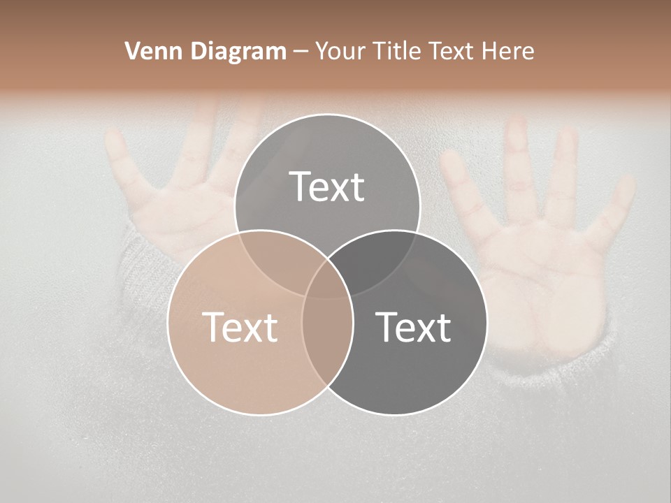 A Young Girl Trapped Behind Some Frosted Glass With Her Hands On It PowerPoint Template