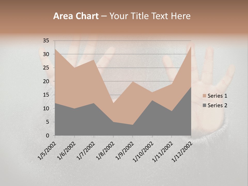 A Young Girl Trapped Behind Some Frosted Glass With Her Hands On It PowerPoint Template