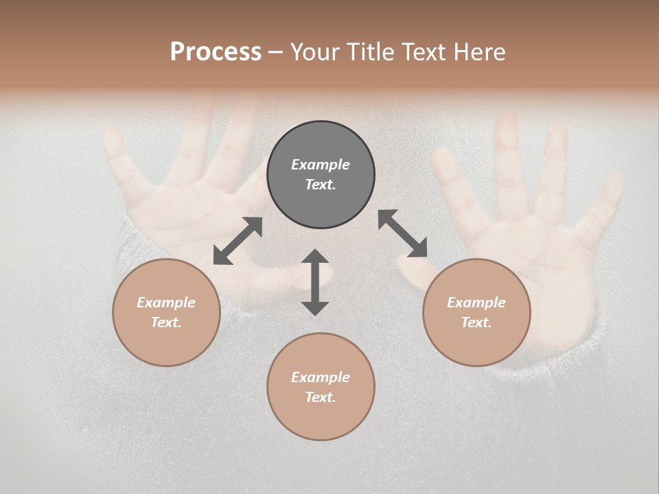 A Young Girl Trapped Behind Some Frosted Glass With Her Hands On It PowerPoint Template