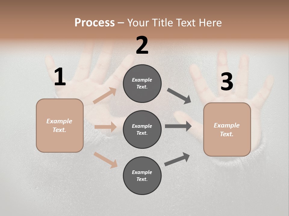 A Young Girl Trapped Behind Some Frosted Glass With Her Hands On It PowerPoint Template