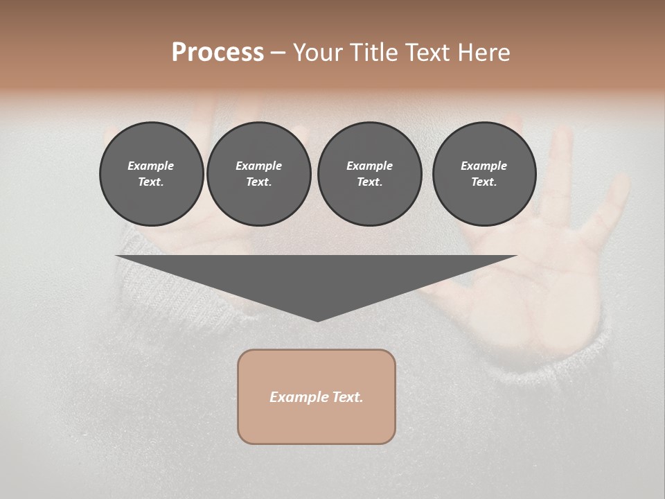 A Young Girl Trapped Behind Some Frosted Glass With Her Hands On It PowerPoint Template