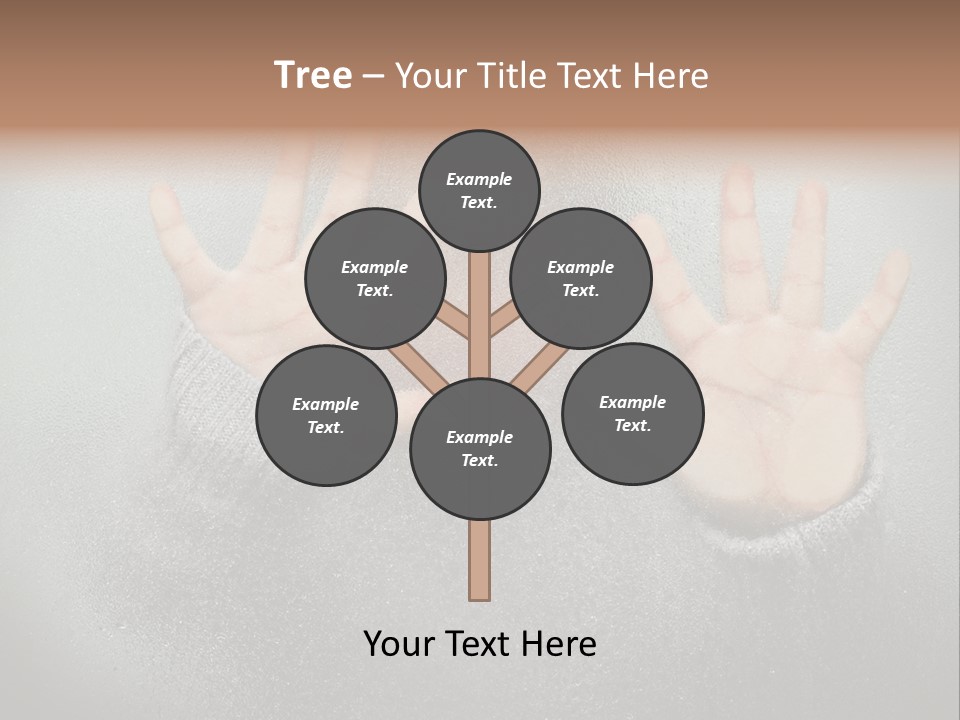 A Young Girl Trapped Behind Some Frosted Glass With Her Hands On It PowerPoint Template