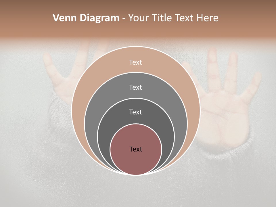 A Young Girl Trapped Behind Some Frosted Glass With Her Hands On It PowerPoint Template