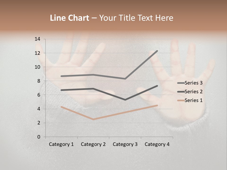 A Young Girl Trapped Behind Some Frosted Glass With Her Hands On It PowerPoint Template