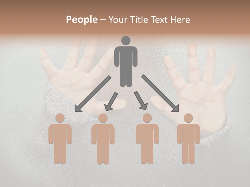 A Young Girl Trapped Behind Some Frosted Glass With Her Hands On It PowerPoint Template