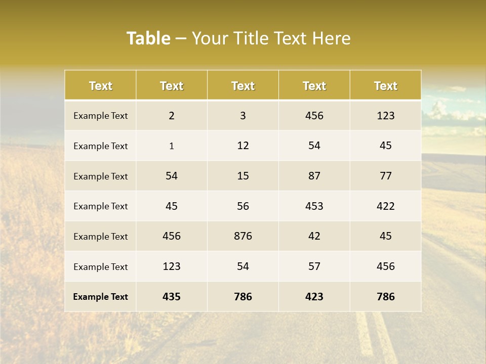 A Road Going Through A Field With A Cloudy Sky In The Background PowerPoint Template