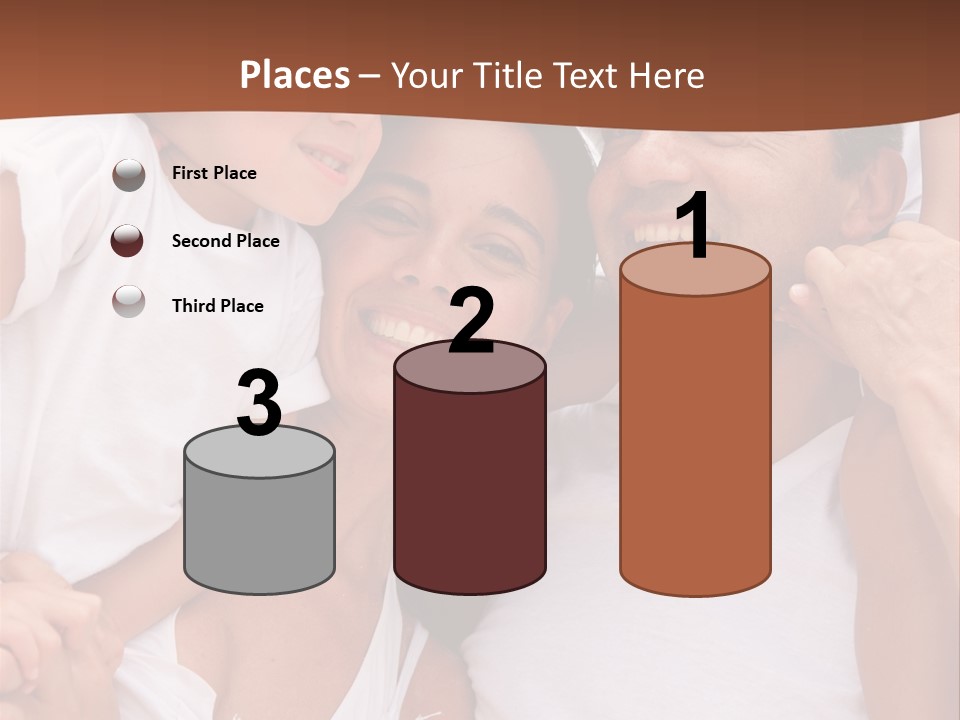 Beautiful Portrait Of A Happy Family Outdoors During Vacations PowerPoint Template