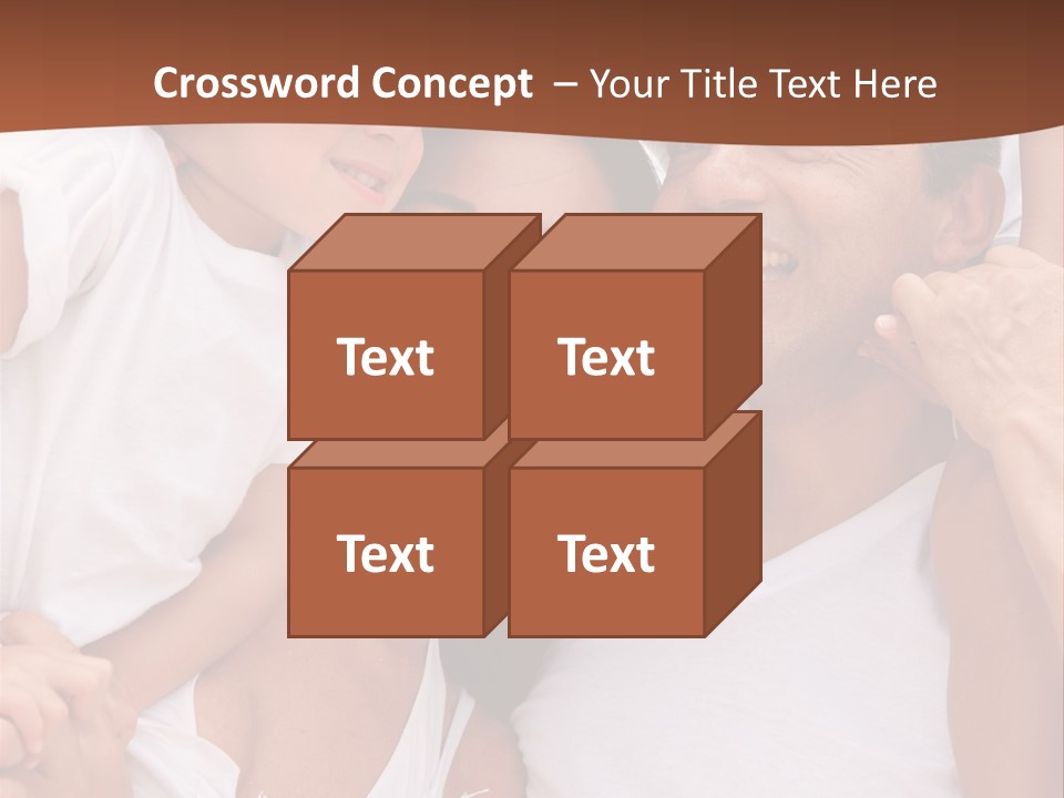 Beautiful Portrait Of A Happy Family Outdoors During Vacations PowerPoint Template