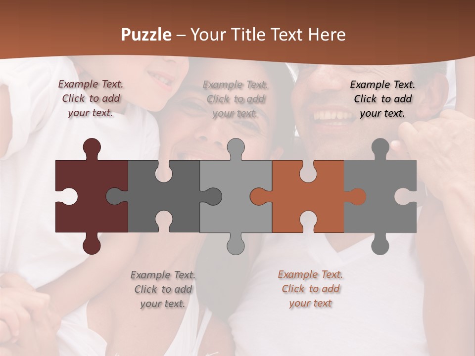 Beautiful Portrait Of A Happy Family Outdoors During Vacations PowerPoint Template