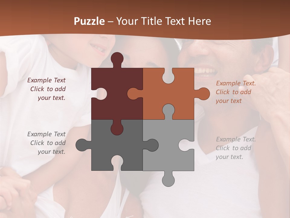 Beautiful Portrait Of A Happy Family Outdoors During Vacations PowerPoint Template