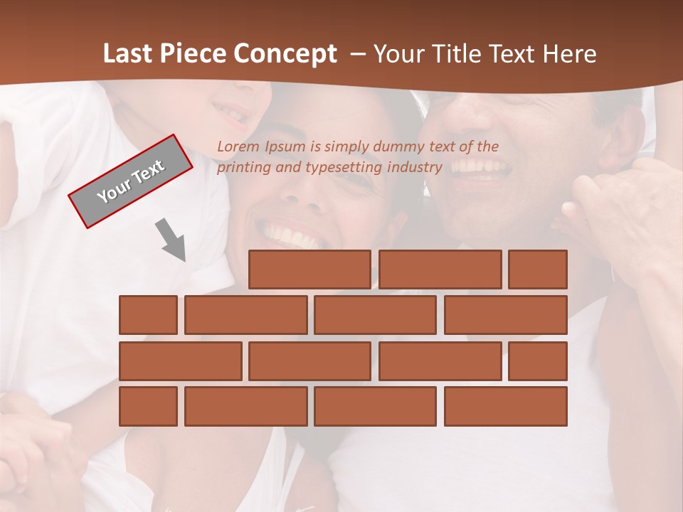 Beautiful Portrait Of A Happy Family Outdoors During Vacations PowerPoint Template